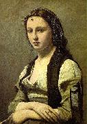 Jean Baptiste Camille  Corot Woman with a Pearl oil on canvas